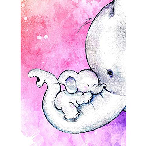 5D Diamond Painting Diamant Malerei Painting Bilder, Wowdecor Weiß Elefant Baby Tiere Full Set Groß DIY Diamant Gemälde Malen Nach Zahlen 5D Diamond Painting Diamant Malerei Painting Bilder, Wowdecor Weiß Elefant Baby Tiere Full Set Groß DIY Diamant Gemälde Malen Nach Zahlen von WOWDECOR