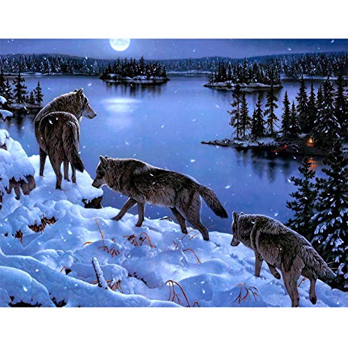 5D Diamond Painting Diamant Malerei Painting Bilder, Wowdecor Wölfe Familie Schnee See Mond Tiere Familie Schnee See Mond Tiere Full Set Groß DIY Diamant Gemälde Malen Nach Zahlen 5D Diamond Painting Diamant Malerei Painting Bilder, Wowdecor Wölfe Familie Schnee See Mond Tiere Familie Schnee See Mond Tiere Full Set Groß DIY Diamant Gemälde Malen Nach Zahlen von WOWDECOR