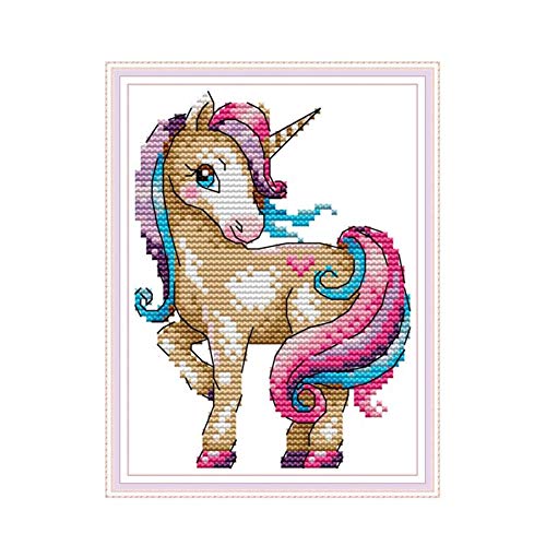 WOWDECOR Kreuzstich-Stickerei-Set für Erwachsene und Kinder, buntes magisches Einhorn, 11 Ct, geprägt DIY DMC Nadelarbeit für Anfänger WOWDECOR Kreuzstich-Stickerei-Set für Erwachsene und Kinder, buntes magisches Einhorn, 11 Ct, geprägt DIY DMC Nadelarbeit für Anfänger von WOWDECOR