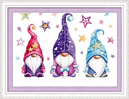 WOWDECOR Kreuzstich-Stickset für Erwachsene und Kinder, Weihnachtsmann mit Sternen, 11 Karat, geprägt, DIY, DMC Nadelarbeit, einfache Anfänger WOWDECOR Kreuzstich-Stickset für Erwachsene und Kinder, Weihnachtsmann mit Sternen, 11 Karat, geprägt, DIY, DMC Nadelarbeit, einfache Anfänger von WOWDECOR