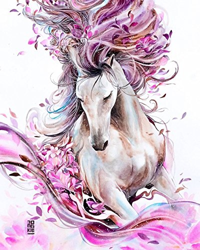 Wowdecor DIY Malen nach Zahlen Kits Geschenk für Erwachsene Kinder, Malen nach Zahlen Home Haus Dekor - Anime Weiß Pferd Lila Blume Haar 40 x 50 cm ohne Rahmen Wowdecor DIY Malen nach Zahlen Kits Geschenk für Erwachsene Kinder, Malen nach Zahlen Home Haus Dekor - Anime Weiß Pferd Lila Blume Haar 40 x 50 cm ohne Rahmen von WOWDECOR