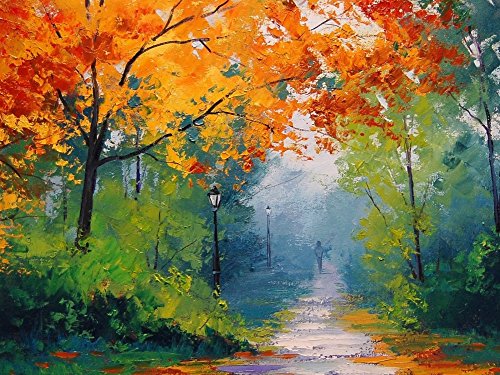 Wowdecor DIY Malen nach Zahlen Kits Geschenk für Erwachsene Kinder, Malen nach Zahlen Home Haus Dekor - Herbst Wald Bäume Straße Einsamer Mann 40 x 50 cm Rahmen Wowdecor DIY Malen nach Zahlen Kits Geschenk für Erwachsene Kinder, Malen nach Zahlen Home Haus Dekor - Herbst Wald Bäume Straße Einsamer Mann 40 x 50 cm Rahmen von WOWDECOR