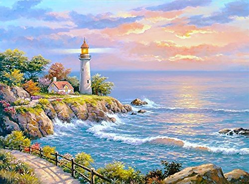 Wowdecor DIY Malen nach Zahlen Kits Geschenk für Erwachsene Kinder, Malen nach Zahlen Home Haus Dekor - Meer Wellen Leuchtturm Landschaft 40 x 50 cm ohne Rahmen Wowdecor DIY Malen nach Zahlen Kits Geschenk für Erwachsene Kinder, Malen nach Zahlen Home Haus Dekor - Meer Wellen Leuchtturm Landschaft 40 x 50 cm ohne Rahmen von WOWDECOR