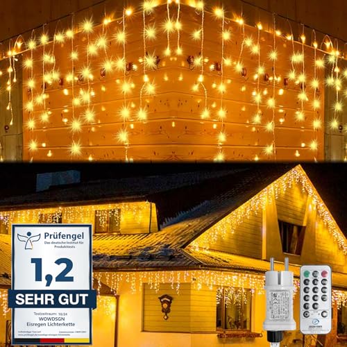 WOWDSGN Luci di Natale da Esterno 15M 660LED Natale Decorazioni Casa, Luci Natalizie da Esterno Cascata 8 Modalità, Tenda Luminosa Esterno Bianco Caldo IP44 WOWDSGN Luci di Natale da Esterno 15M 660LED Natale Decorazioni Casa, Luci Natalizie da Esterno Cascata 8 Modalità, Tenda Luminosa Esterno Bianco Caldo IP44 von WOWDSGN