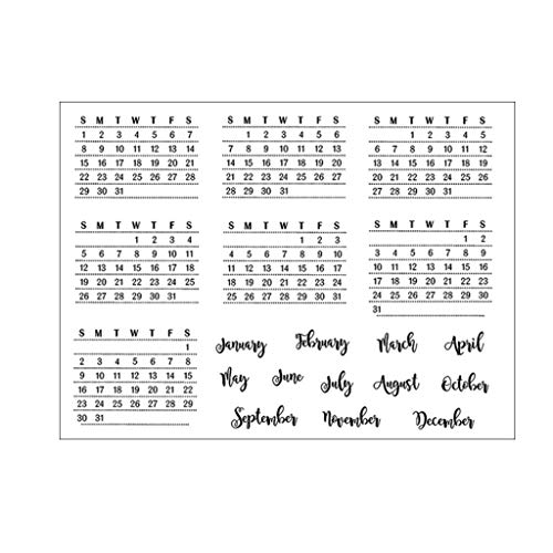 WOWOWO Woche und Monat Stil Kalender DIY Silikon klar Stempel Cling Seal Scrapbook Prägung Album Dekor WOWOWO Woche und Monat Stil Kalender DIY Silikon klar Stempel Cling Seal Scrapbook Prägung Album Dekor von WOWOWO