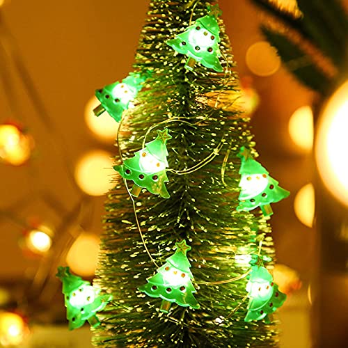 2M LED Lichterkette Außen Innen Lichterketten Vorhang Batteriebetrieben Bunt Weihnachtsbeleuchtung Schneemann Lichter Weihnachten Deko Beleuchtung für Party Garten von WOXIHUAN