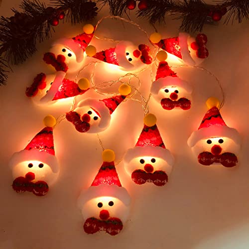 Lichterkette Weihnachten Plüsch Schneemann Led Lichterkette Weihnachtsbaum Lichter Innen Batteriebetrieben Lichterketten Weihnachtsbeleuchtung für Weihnachten Deko Party Balkon von WOXIHUAN