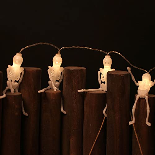 WOXIHUAN Halloween LED Lichterkette Totenkopf Horror Lichterketten Laternen Batteriebetrieben Gruselig Lichter Dekoration für Innen und Außen von WOXIHUAN