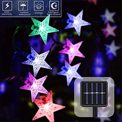 WOXIHUAN Solar Lichterkette Aussen Wetterfest Weihnachten Lichterketten Bunt Lichterkette Weihnachten Deko Außen Innen Solarleuchten Garten Licht Solarlampen Weihnachtenbeleuchtung von WOXIHUAN