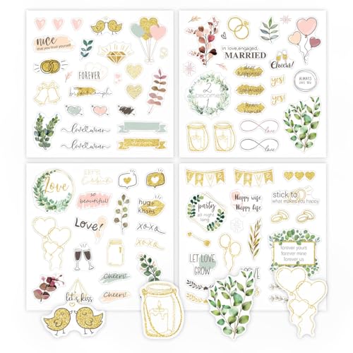 Sticker Geburtstag（80 Motive），Aufkleber für Fotoalbum oder Gästebuch，Liebevoll gestaltete Geburtstagssticker als Deko für die Party，Aufkleber für Erwachsene im eleganten Design von WOXJENA