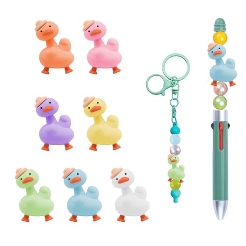WOZADU 3D-Enten-Silikon-Fokalperlen für Stifte, Perlen-Stift, Brennperlen, Großpackung für Schlüsselanhänger, Handarbeit, 7 Stück WOZADU 3D-Enten-Silikon-Fokalperlen für Stifte, Perlen-Stift, Brennperlen, Großpackung für Schlüsselanhänger, Handarbeit, 7 Stück von WOZADU