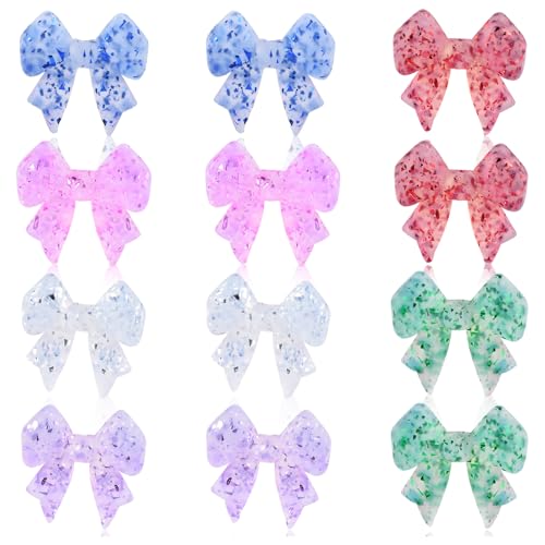 WOZADU 3D-Silikon-Fokal-Perlen für Stifte, Schleifen-förmige Brennperlen, Großpackung für Schlüsselanhänger, Armbänder, Halsketten, handgefertigtes Bastelzubehör, 12 Stück von WOZADU