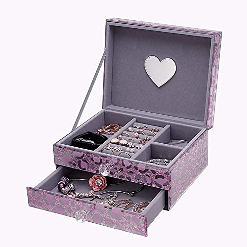 WOZUIMEI Gespiegelter Schmuck Aufbewahrungsbox Organizer für Weibliche Schmuckschatulle Veranstalter Leopard Pattern Glas Schmuck Aufbewahrungsbox Organizer mit Schubladen Uhr und OhrringFarbe, 9 x WOZUIMEI Gespiegelter Schmuck Aufbewahrungsbox Organizer für Weibliche Schmuckschatulle Veranstalter Leopard Pattern Glas Schmuck Aufbewahrungsbox Organizer mit Schubladen Uhr und OhrringFarbe, 9 x von WOZUIMEI