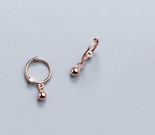 WOZUIMEI S925 Weiße Pilzschnalle Damen Koreanische Mode Einfache Kugel Ohrring Ohr Knochennagel Kleine Kugel Ohrringe OhrschmuckGold & Rose, 925 Silber von WOZUIMEI