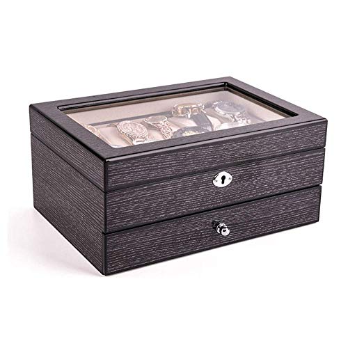 WOZUIMEI Schmuckschatulle Klavierfarbe Massivholz Uhrenkasten Organizer Mechanische Uhrensammlung Display Dekorative Box Armbanduhr Box Schloss Schmuckschatulle Aufbewahrungsgeschenk Trinket Box WOZUIMEI Schmuckschatulle Klavierfarbe Massivholz Uhrenkasten Organizer Mechanische Uhrensammlung Display Dekorative Box Armbanduhr Box Schloss Schmuckschatulle Aufbewahrungsgeschenk Trinket Box von WOZUIMEI