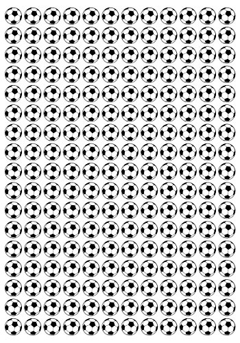 204 Aufkleber, Fußball, Sticker, 15 mm, aus PVC, Folie, bedruckt, selbstklebend, EM, WM, Bundesliga von WP Fußball Aufkleber