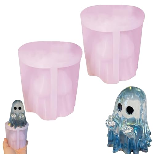Lustige Halloween-Geisterfigur, Gießform Aus Kunstharz, Transparente Kunstharzform, Das Beste Geschenk For Jahrestag, Zu Halloween Und Als Weihnachtsdekoration For Den Schreibtisch.(2pcs) von WPDUIODF