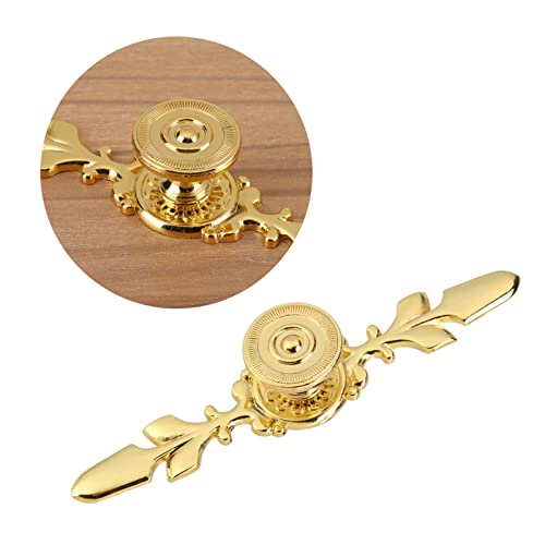 WPKD BLUEIY Möbel Griffe, Retro Europäischen Stil Möbel Schublade Schrank Schreibtisch Türknopf ziehen Griff Hardware Vintage Bronze Farbe Zinklegierung Möbelknöpfe Home Decor(Golden) von WPKD BLUEIY