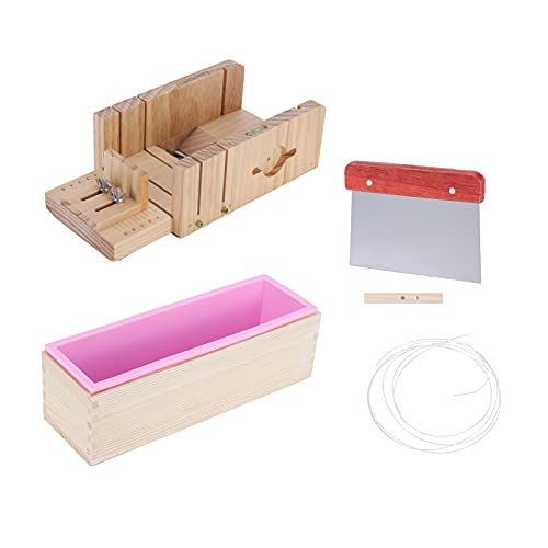 WPKD BLUEIY Seifenherstellungswerkzeug-Set, DIY Handgefertigter Seifenschneider mit rechteckigem (1200 ml), Seife, Seifenschneider, Seifenherstellungs-Set, Seife, gerader Schneider von WPKD BLUEIY