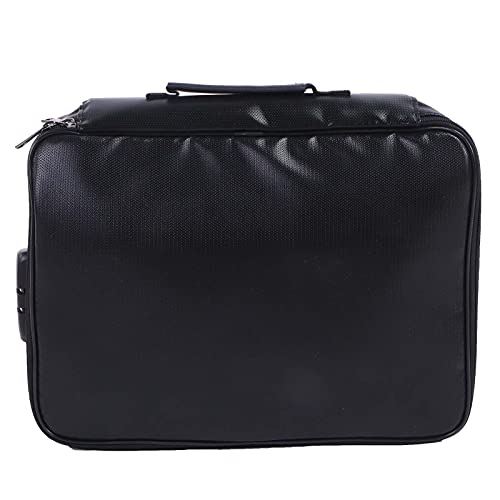 WPKD BLUEIY Tragbare Dokumententasche, feuerfest, wasserdicht, Datei-Organizer für Zuhause, Büro, schwarz, Busin-Aktenhalter, Reisetasche, Bürobedarf von WPKD BLUEIY