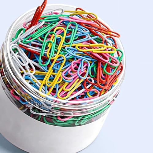 320 Stück Büroklammern, 29mm Büroklammern Bunt, Metall Büroklammern Halter, Robust und Langlebig, für Papiere Schule Bürobedarf 320 Stück Büroklammern, 29mm Büroklammern Bunt, Metall Büroklammern Halter, Robust und Langlebig, für Papiere Schule Bürobedarf von WPPTNSFY