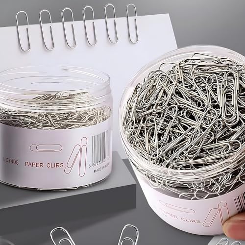WPPTNSFY Büroklammer Silber, 500 Stück Büroklammern 28mm, Büroklammer Metall mit Aufbewahrungsbox, für Büro, Schule und persönlichen Gebrauch WPPTNSFY Büroklammer Silber, 500 Stück Büroklammern 28mm, Büroklammer Metall mit Aufbewahrungsbox, für Büro, Schule und persönlichen Gebrauch von WPPTNSFY