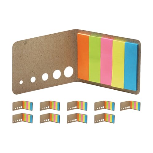 10 Haftnotizen-Sets mit Recyclingkarton-Hülle – 5 bunte Haftstreifen für Organisation und Planung, nachhaltig und kompakt für unterwegs 10 Haftnotizen-Sets mit Recyclingkarton-Hülle – 5 bunte Haftstreifen für Organisation und Planung, nachhaltig und kompakt für unterwegs von WPRO