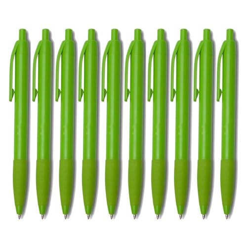 WPRO 100 x Kugelschreiber in grün – ergonomisch mit rutschfester Griffzone – blau schreibend – Werbekugelschreiber mit Komfortgriff – ideal für Büro, Schule & Werbung WPRO 100 x Kugelschreiber in grün – ergonomisch mit rutschfester Griffzone – blau schreibend – Werbekugelschreiber mit Komfortgriff – ideal für Büro, Schule & Werbung von WPRO