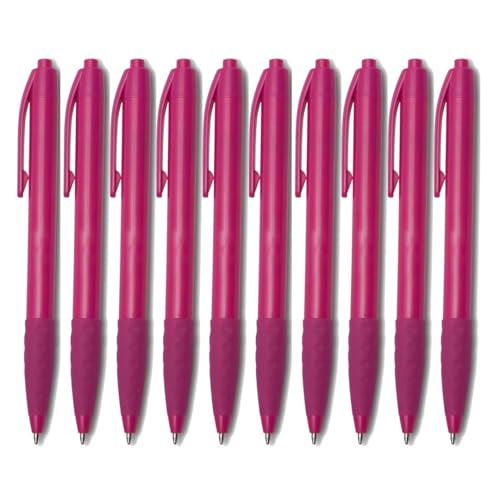 WPRO 100 x Kugelschreiber in pink – ergonomisch mit rutschfester Griffzone – blau schreibend – Werbekugelschreiber mit Komfortgriff – ideal für Büro, Schule & Werbung WPRO 100 x Kugelschreiber in pink – ergonomisch mit rutschfester Griffzone – blau schreibend – Werbekugelschreiber mit Komfortgriff – ideal für Büro, Schule & Werbung von WPRO