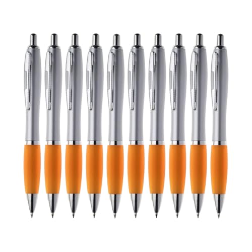 WPRO 25x Hochwertiger Kugelschreiber David in orange| Ergonomisches Design, blauschreibend| Angenehmer Halt für müheloses Schreiben| Ideal für Büro, Schule & Zuhause von WPRO