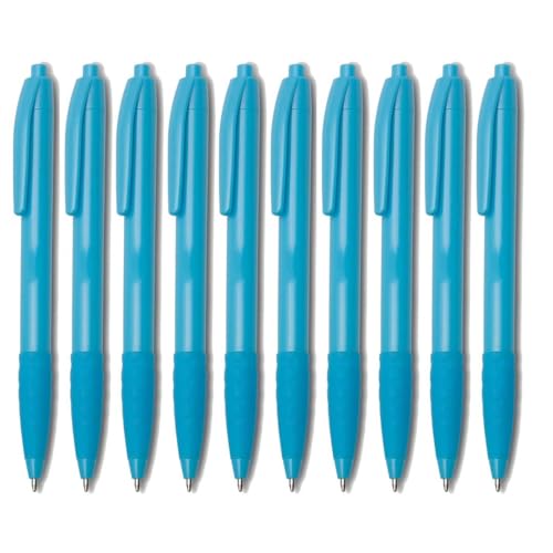 WPRO 50 x Kugelschreiber in türkis – ergonomisch mit rutschfester Griffzone – blau schreibend – Werbekugelschreiber mit Komfortgriff – ideal für Büro, Schule & Werbung WPRO 50 x Kugelschreiber in türkis – ergonomisch mit rutschfester Griffzone – blau schreibend – Werbekugelschreiber mit Komfortgriff – ideal für Büro, Schule & Werbung von WPRO