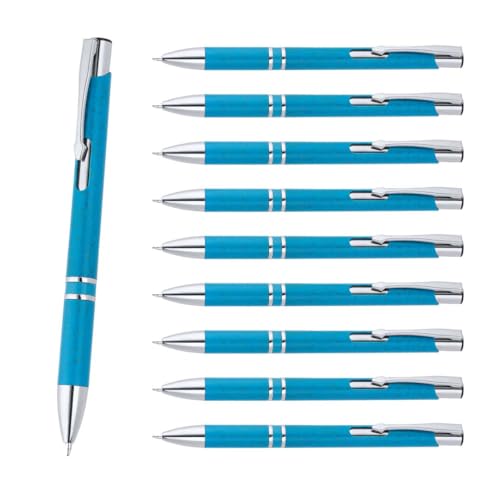 WPRO Kugelschreiber 10er Set HAY blau – nachhaltige Weizenfaser-Stifte mit blauer Jumbo-Mine, nachfüllbar, umweltfreundlich für Schule Büro und Alltag WPRO Kugelschreiber 10er Set HAY blau – nachhaltige Weizenfaser-Stifte mit blauer Jumbo-Mine, nachfüllbar, umweltfreundlich für Schule Büro und Alltag von WPRO