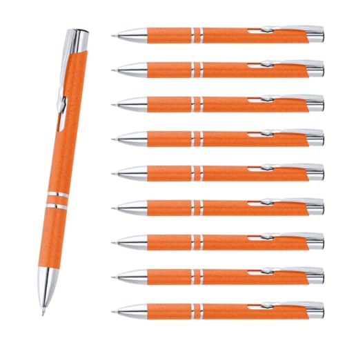 WPRO Kugelschreiber 10er Set HAY orange – nachhaltige Weizenfaser-Stifte mit blauer Jumbo-Mine, nachfüllbar, umweltfreundlich für Schule Büro und Alltag WPRO Kugelschreiber 10er Set HAY orange – nachhaltige Weizenfaser-Stifte mit blauer Jumbo-Mine, nachfüllbar, umweltfreundlich für Schule Büro und Alltag von WPRO