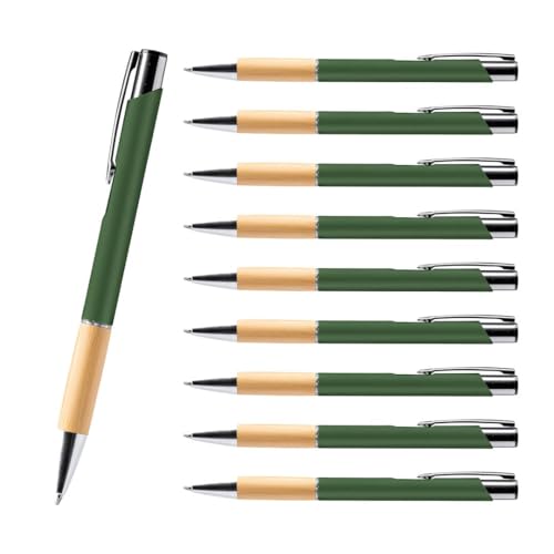 WPRO Kugelschreiber Bolin aus Bambus mit Metallclip 500er Set, grün – Druckkugelschreiber blau schreibend in 6 Farben, nachhaltiger Stift im Set WPRO Kugelschreiber Bolin aus Bambus mit Metallclip 500er Set, grün – Druckkugelschreiber blau schreibend in 6 Farben, nachhaltiger Stift im Set von WPRO