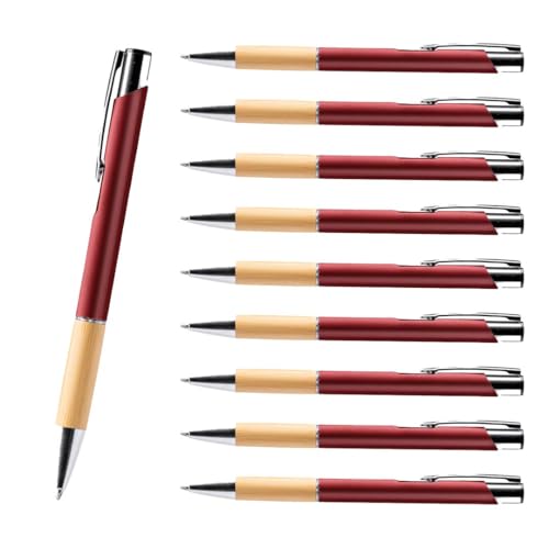 WPRO Kugelschreiber Bolin aus Bambus mit Metallclip 500er Set, rot – Druckkugelschreiber blau schreibend in 6 Farben, nachhaltiger Stift im Set WPRO Kugelschreiber Bolin aus Bambus mit Metallclip 500er Set, rot – Druckkugelschreiber blau schreibend in 6 Farben, nachhaltiger Stift im Set von WPRO