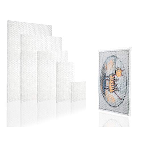 WPTrading - 50 Stück Luftpolsterbeutel 250 x 400 mm (60my) Transparent - Luftpolsterumschläge aus 3-lagiger Luftpolsterfolie für Versand von Kleinteilen - Luftpolster Versandtasche für Warensendung von WPTrading