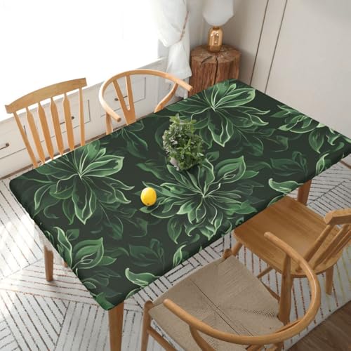 Hunter Tischdecke mit Blumenmuster, mit elastischem Rand, wasserabweisend, für Küche, Esszimmer, Party, Picknick, 152 x 76 cm, Grün Hunter Tischdecke mit Blumenmuster, mit elastischem Rand, wasserabweisend, für Küche, Esszimmer, Party, Picknick, 152 x 76 cm, Grün von WPUTY