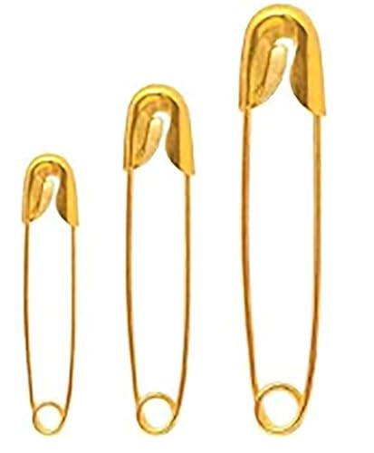 WQKING Sicherheitsnadeln - 270 verschiedene Größen Bulk Pins - Große Heavy Duty Pins für Kleidung, Nähen und Handwerk (Golden) von WQKING
