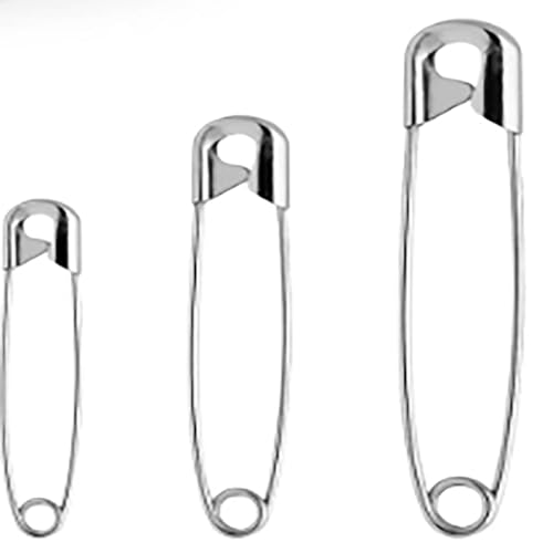 WQKING Sicherheitsnadeln - 270 verschiedene Größen Bulk Pins - Große Heavy Duty Pins für Kleidung, Nähen und Handwerk (Silber) von WQKING