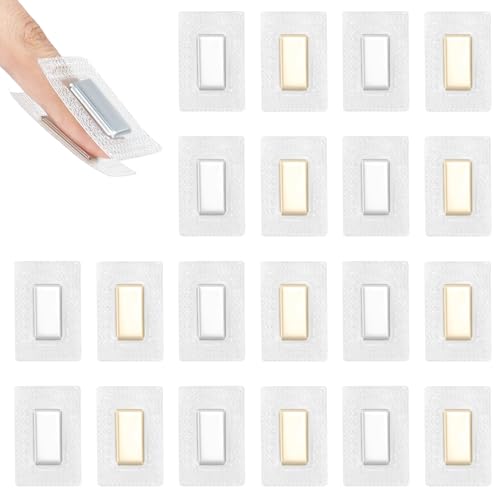 20 Stck Versteckter Magnete Zum Einnähen,Magnetknöpfe,Magnetknöpfe Ohne Nähen,Magnetverschluss Tasche,Magnet Zum Einnähen(20 * 10 * 2mm) Für Vorhang,Kleidung,Handtaschen,Lederhandwerk von WQNNQW