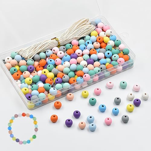 300 Stück Holzperlen Zum Auffädeln,10mm Matte,Holzperlen,Holzperlen Bunt,Perlen Holz,Bunte Holzperlen,Mit Loch Holzperlen Kinder Für Diy Schmuckherstellung Armbänder Halsketten 300 Stück Holzperlen Zum Auffädeln,10mm Matte,Holzperlen,Holzperlen Bunt,Perlen Holz,Bunte Holzperlen,Mit Loch Holzperlen Kinder Für Diy Schmuckherstellung Armbänder Halsketten von WQNNQW