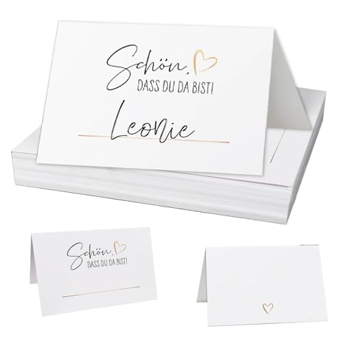 50 Stück Tischkarten Hochzeit,Tischkarten Geburtstag Schön Dass du Da Bist,110x85mm Tischdekoration Namenskarten zum Selbst Beschriften Platzkarten für Hochzeit Geburtstag Konfirmation Kommunion Feier 50 Stück Tischkarten Hochzeit,Tischkarten Geburtstag Schön Dass du Da Bist,110x85mm Tischdekoration Namenskarten zum Selbst Beschriften Platzkarten für Hochzeit Geburtstag Konfirmation Kommunion Feier von WQNNQW