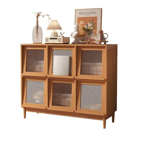 WQQYU6HKF Schrank Massivholz-Aufbewahrungsschrank Wand-Sideboard mit Glasablage Wohnzimmer-Sideboard Komode von WQQYU6HKF