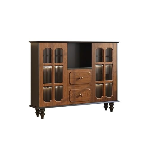 WQQYU6HKF Schrank Wohnzimmer-Aufbewahrungsschrank Massivholz-ESS-Sideboard ultradünner 20 cm schmaler Seitenschrank Komode von WQQYU6HKF