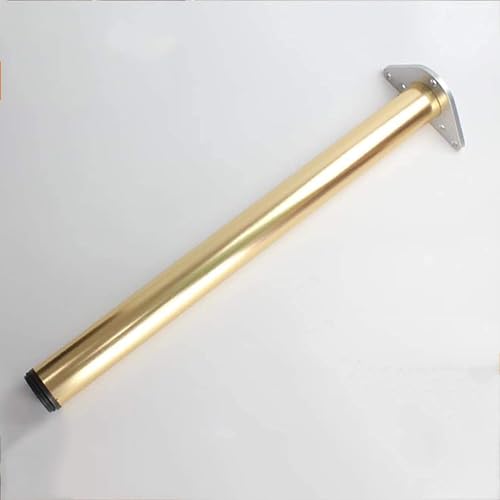WQZzjm Verstellbare Möbelbeine aus Edelstahl, 2er-Set, Metall-Tischbeine für Küchenarbeitsplatten, Bars oder Einheiten, runde goldene Beine, 10 cm, Stützbein für die Heimdekoration (Gold 60 cm) von WQZzjm