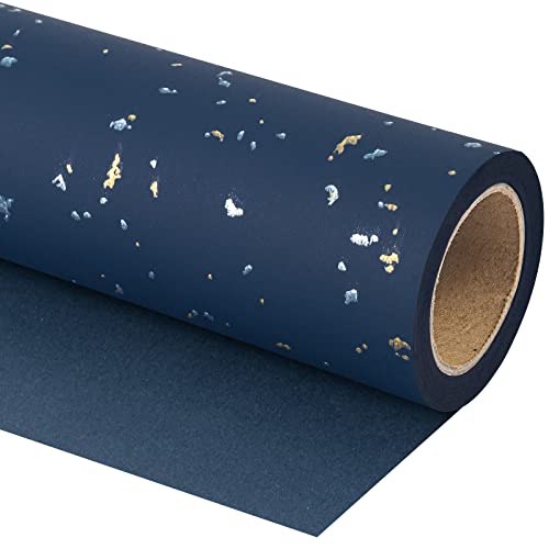 WRAPAHOLIC Geschenkpapierrolle – Mini-Rolle – 43,2 x 4,5 m – Foliendesign mit seidiger Haptik, perfekt für Geburtstag, Urlaub, Hochzeit, Babyparty, (BZP-17-SX-JB-CB) von WRAPAHOLIC