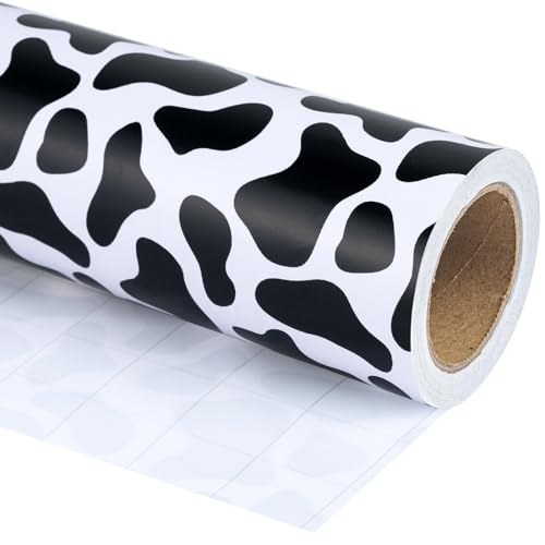 WRAPAHOLIC Geschenkpapierrolle – Mini-Rolle – 43 cm x 100 cm – Kuh-Druck-Design, perfekt für Hochzeit, Geburtstag, Urlaub, Babyparty WRAPAHOLIC Geschenkpapierrolle – Mini-Rolle – 43 cm x 100 cm – Kuh-Druck-Design, perfekt für Hochzeit, Geburtstag, Urlaub, Babyparty von WRAPAHOLIC