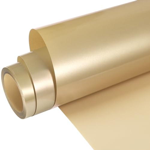 WRAPXPERT Champagner-HTV-Wärmetransfer-Vinyl-Rolle, 30,5 x 1,5 m, Champagner-Gold, zum Aufbügeln, Vinyl für T-Shirts, Stoffe, einfach zu jäten und zu schneiden WRAPXPERT Champagner-HTV-Wärmetransfer-Vinyl-Rolle, 30,5 x 1,5 m, Champagner-Gold, zum Aufbügeln, Vinyl für T-Shirts, Stoffe, einfach zu jäten und zu schneiden von WRAPXPERT