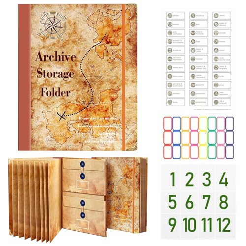Fächermappe für Dokumente, A4, sichere Mappe für Reisepässe, Sozialversicherungskarten, Reiseerinnerungen und Fotos, Anti-Verlust-Dokumententasche Fächermappe für Dokumente, A4, sichere Mappe für Reisepässe, Sozialversicherungskarten, Reiseerinnerungen und Fotos, Anti-Verlust-Dokumententasche von WREWING