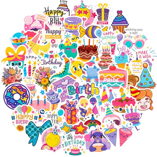 WREWING 100 Doodle Birthday Stickers - Kreative Klebebögen für Kinderpartys, DIY-Karten und festliche Dekoration WREWING 100 Doodle Birthday Stickers - Kreative Klebebögen für Kinderpartys, DIY-Karten und festliche Dekoration von WREWING